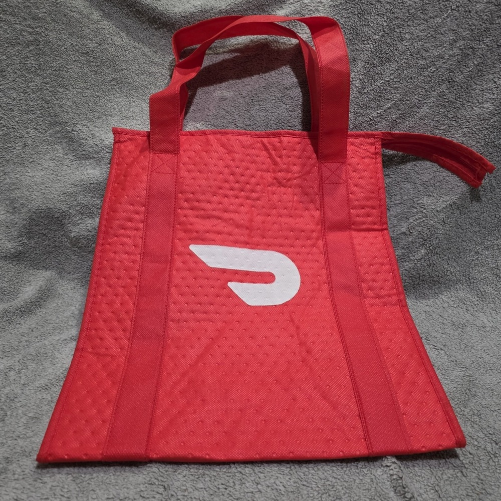 Doordash Insulated Hot/Cold Delivery Bag Double Handle Zip‎ Closure Fast Food